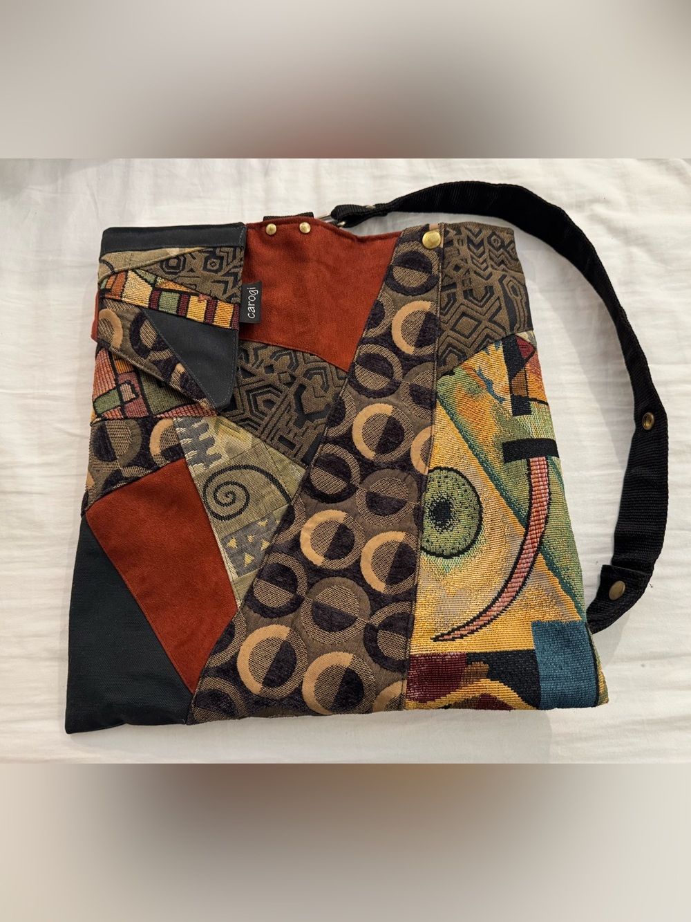 Carson Rogers "Carogi" Abstract Tapestry Convertible Bag / Backpack - Boho Art